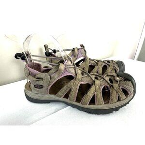 KEEN 9 Womens Whisper Gray Purple Waterproof Sport Sandals Hiking Trail Gorpcore
